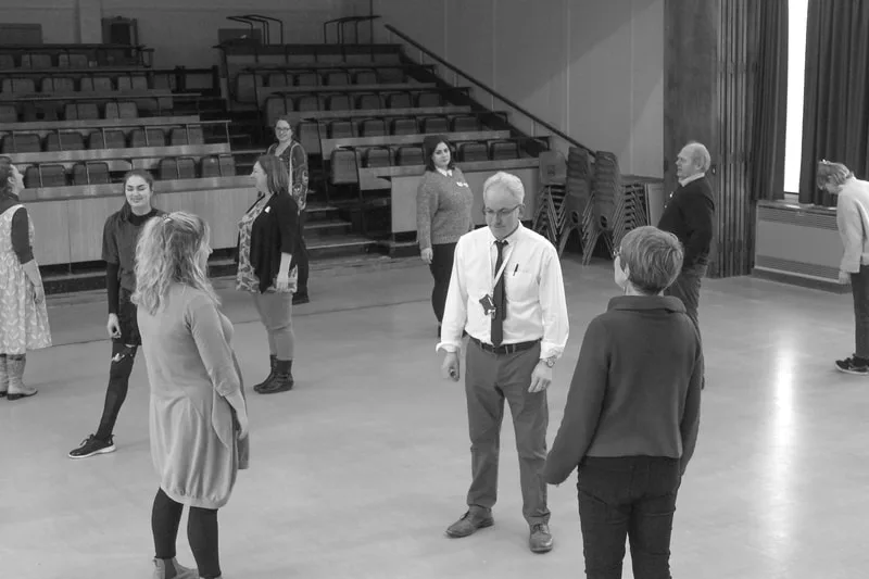 Students performing Shakespeare scenes