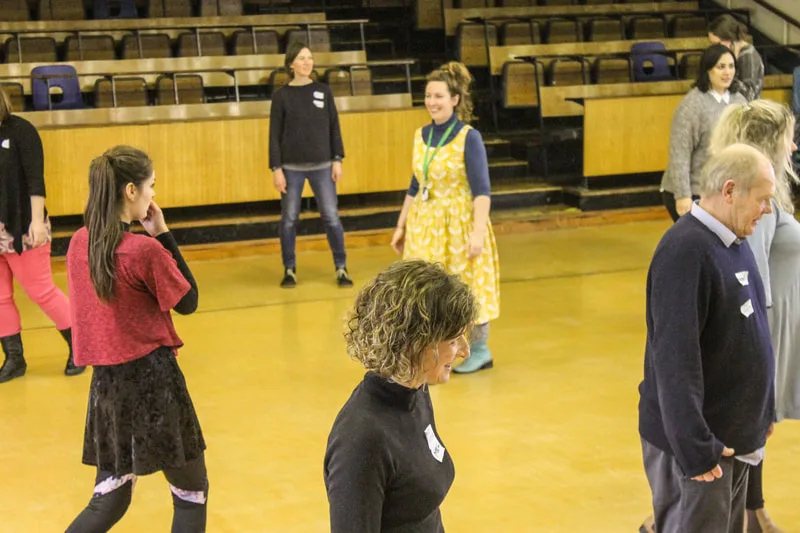 Group work during a rehearsal room session